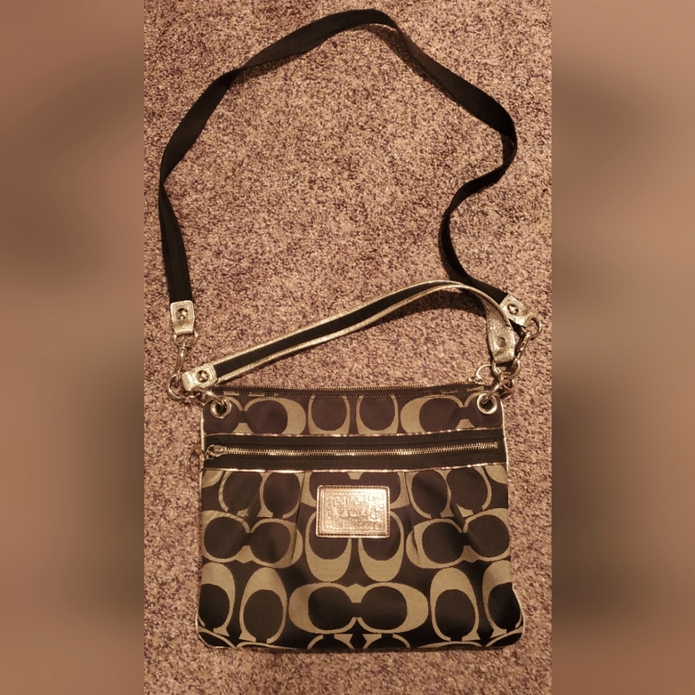 Coach Black & Silver Crossbody